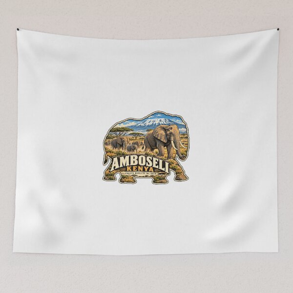 Item preview, Amboseli Kenya Elephants Beneath The Snow African Safari Wildlife Adventure designed and sold by JonesFlora2025.
