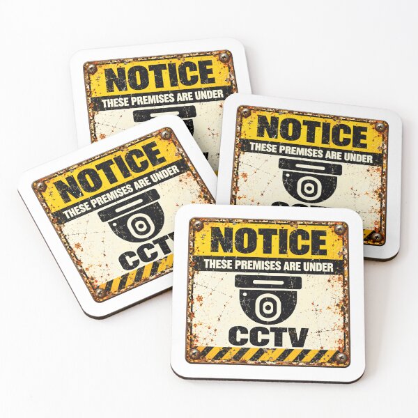 Item preview, Notice These Premises Are Under CCTV Surveillance Security Sign designed and sold by SkeletonsDanger.