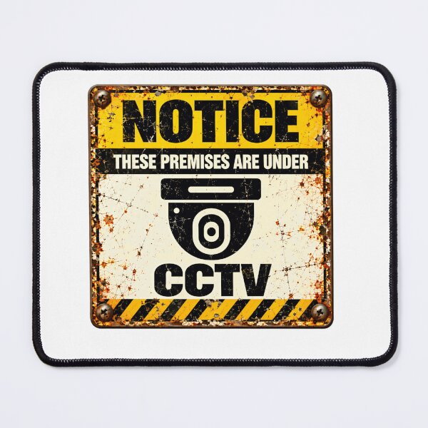 Item preview, Notice These Premises Are Under CCTV Surveillance Security Sign designed and sold by SkeletonsDanger.