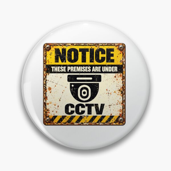 Item preview, Notice These Premises Are Under CCTV Surveillance Security Sign designed and sold by SkeletonsDanger.