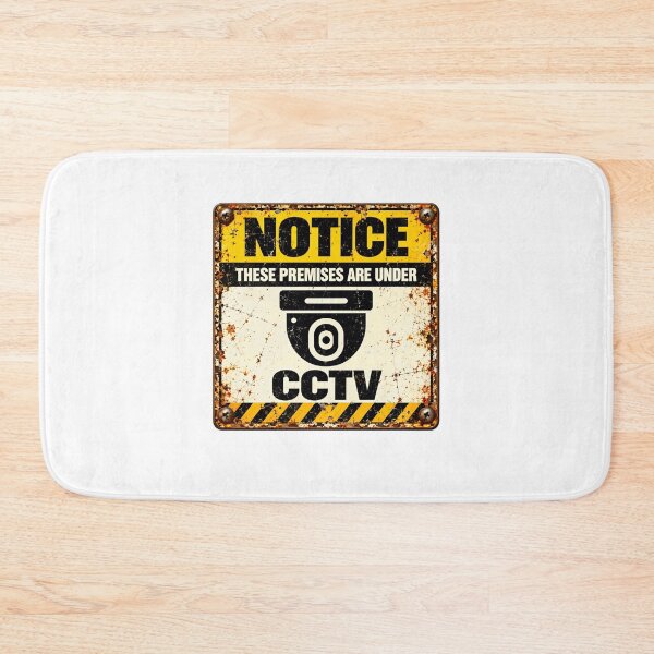 Item preview, Notice These Premises Are Under CCTV Surveillance Security Sign designed and sold by SkeletonsDanger.