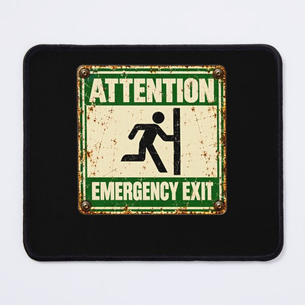 Item preview, Attention Emergency Exit Workplace Safety Employee Humor designed and sold by HumansStuck12.