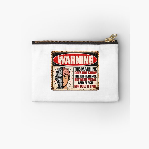 Item preview, Warning This Machine Does Not Know The Difference Between Metal And Flesh, Nor Does It Care Artificial Intelligence Robotics Enthusiast designed and sold by SkeletonsDanger.