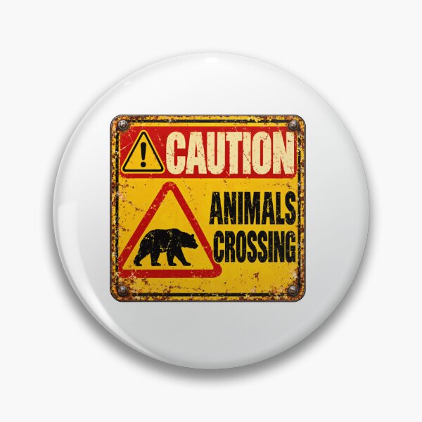 Item preview, Caution Animals Crossing Bear Warning Wildlife Enthusiast designed and sold by SkeletonsDanger.