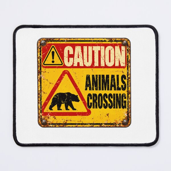 Item preview, Caution Animals Crossing Bear Warning Wildlife Enthusiast designed and sold by SkeletonsDanger.