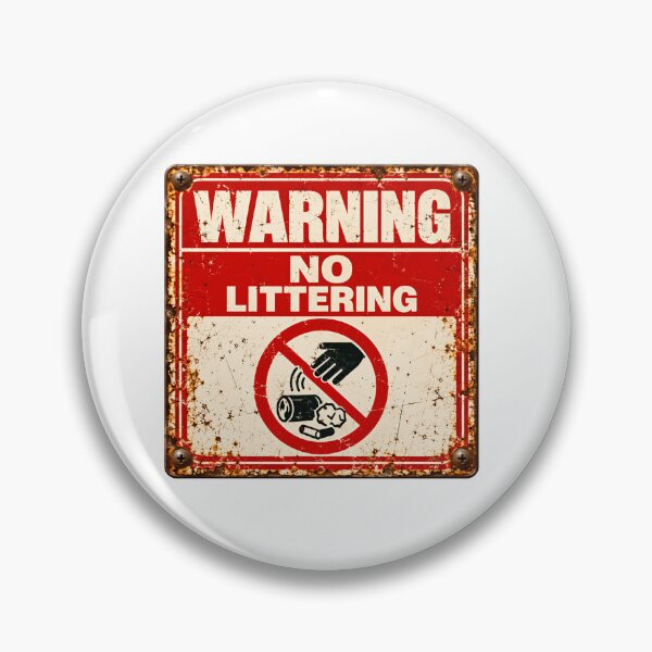 Item preview, Warning No Littering Environmental Protection Public Awareness designed and sold by SkeletonsDanger.