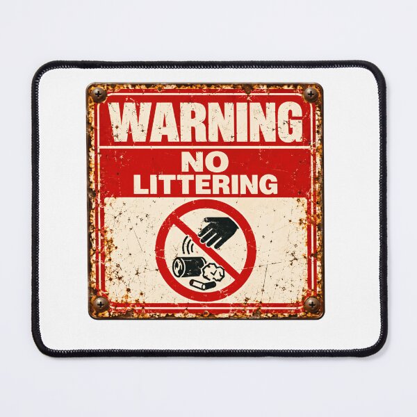 Item preview, Warning No Littering Environmental Protection Public Awareness designed and sold by SkeletonsDanger.