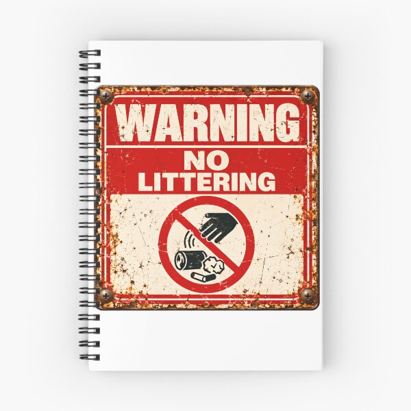 Item preview, Warning No Littering Environmental Protection Public Awareness designed and sold by SkeletonsDanger.