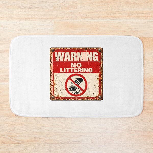 Item preview, Warning No Littering Environmental Protection Public Awareness designed and sold by SkeletonsDanger.