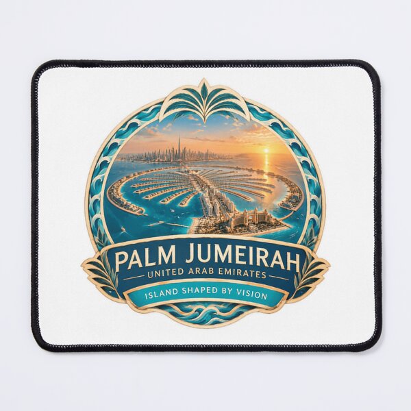 Item preview, Palm Jumeirah United Arab Emirates Island Shaped By Vision Dubai Travel Souvenir designed and sold by NightGlyph.