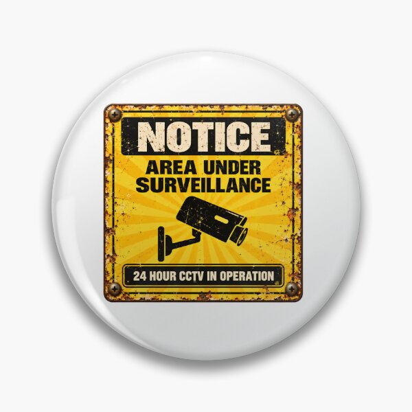 Item preview, Notice Area Under Surveillance 24 Hour CCTV In Operation Security Camera Monitoring designed and sold by SkeletonsDanger.