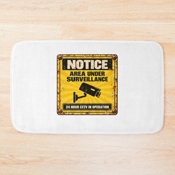 Item preview, Notice Area Under Surveillance 24 Hour CCTV In Operation Security Camera Monitoring designed and sold by SkeletonsDanger.