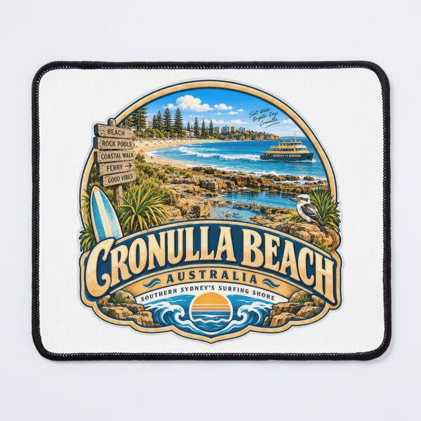 Item preview, Cronulla Beach Australia Southern Sydney Surfing Shore Travel designed and sold by NightGlyph.