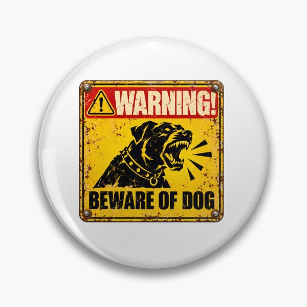 Item preview, Warning! Beware Of Dog Protective Guard Dog Owner designed and sold by SkeletonsDanger.