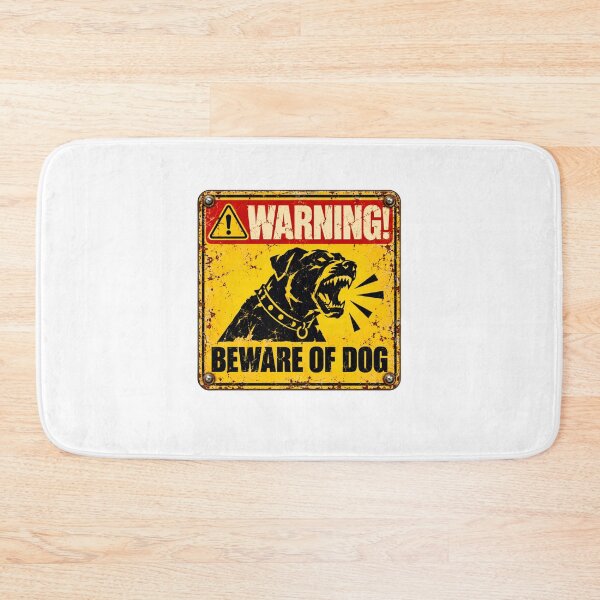 Item preview, Warning! Beware Of Dog Protective Guard Dog Owner designed and sold by SkeletonsDanger.