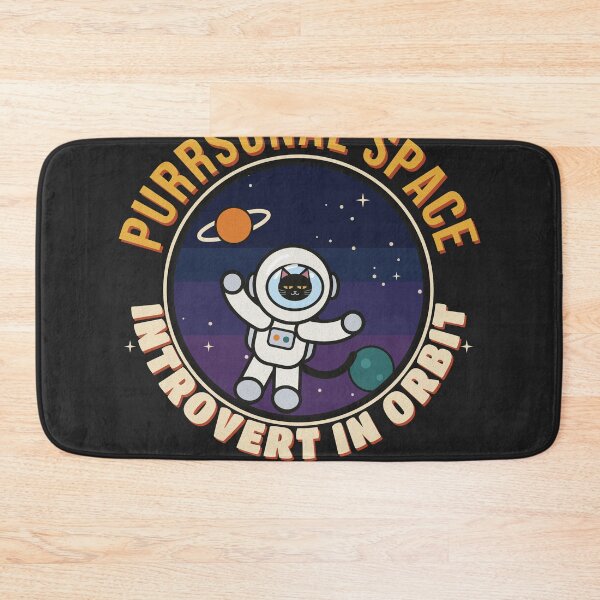 Aperçu de l'œuvre Purrsonal Space Funny Black Cat Astronaut Introvert créée et vendue par somebasic.
