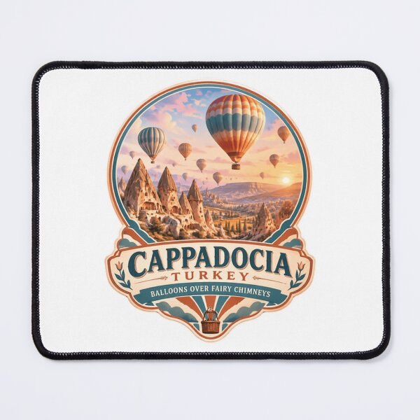 Item preview, Cappadocia Turkey Balloons Over Fairy Chimneys Travel Souvenir designed and sold by NightGlyph.