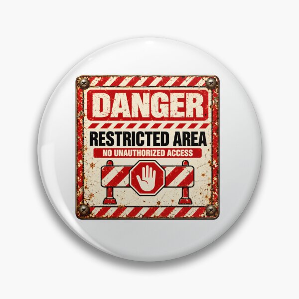 Item preview, Danger Restricted Area No Unauthorized Access Warning Security Private Property Sign designed and sold by SkeletonsDanger.