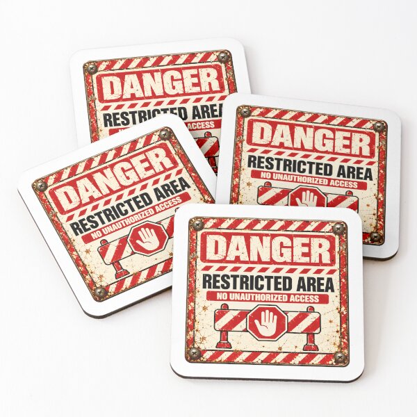 Item preview, Danger Restricted Area No Unauthorized Access Warning Security Private Property Sign designed and sold by SkeletonsDanger.