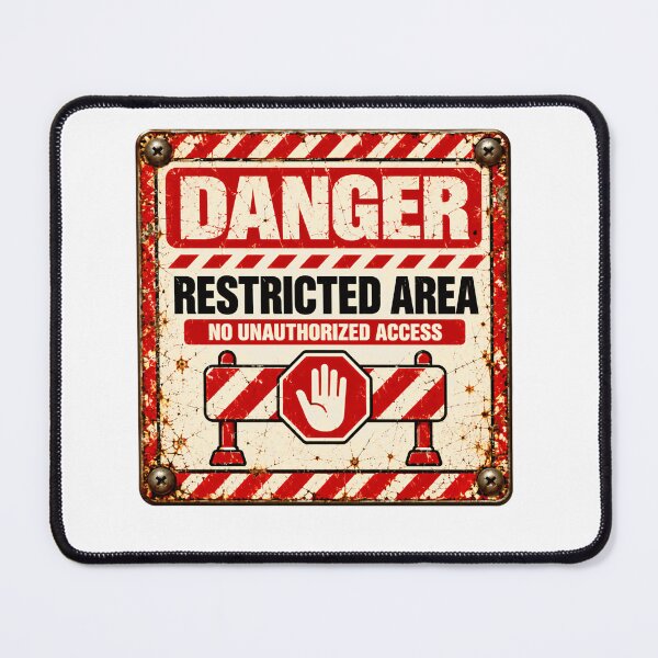 Item preview, Danger Restricted Area No Unauthorized Access Warning Security Private Property Sign designed and sold by SkeletonsDanger.