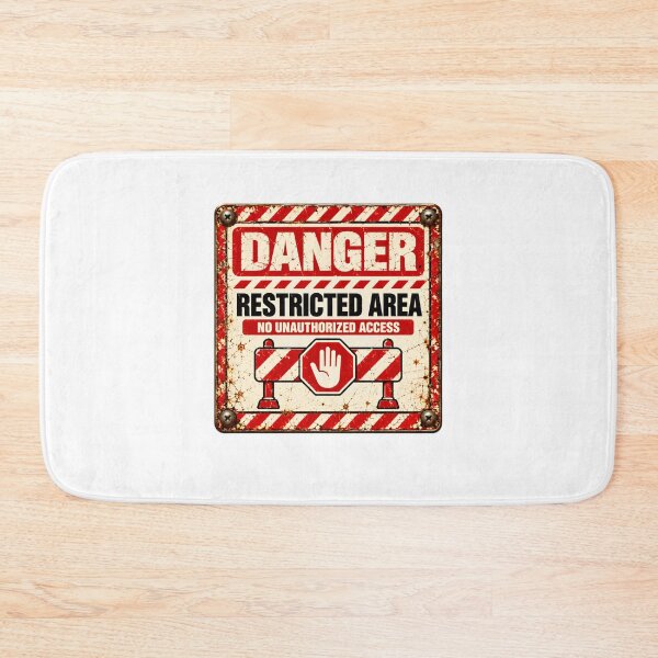 Item preview, Danger Restricted Area No Unauthorized Access Warning Security Private Property Sign designed and sold by SkeletonsDanger.