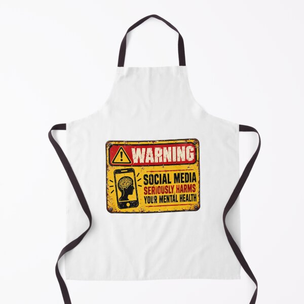 Item preview, Warning Social Media Seriously Harms Your Mental Health Digital Wellbeing Advocate designed and sold by SkeletonsDanger.