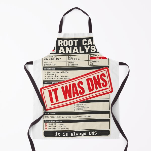 Item preview, It Was DNS Its Always DNS Funny Sysadmin Gift designed and sold by ys96.