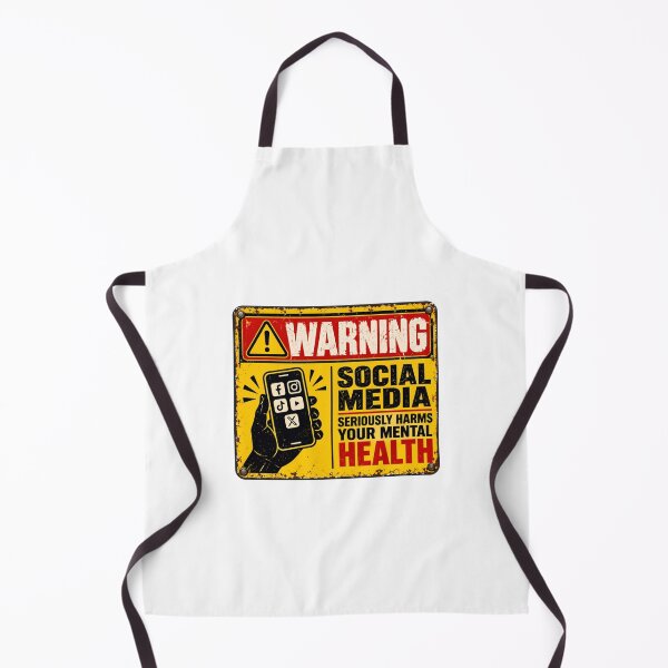 Item preview, Warning Social Media Seriously Harms Your Mental Health Digital Wellness Awareness designed and sold by SkeletonsDanger.