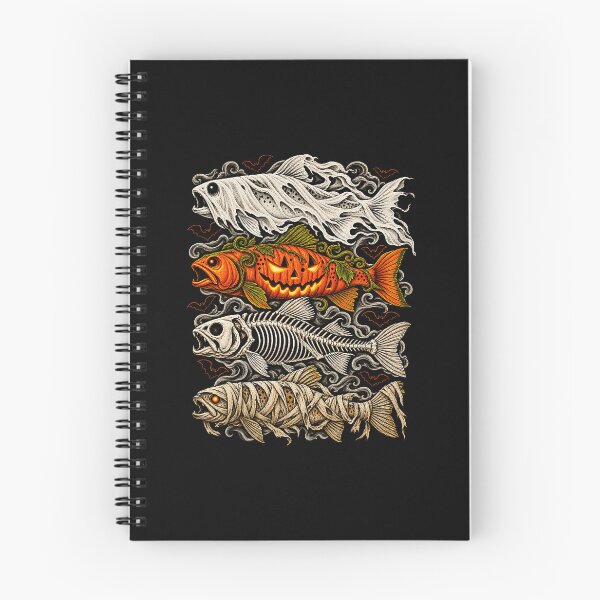 Item preview, Halloween Trout Fish Ghost Pumpkin Skeleton Mummy designed and sold by khdmalakarak.