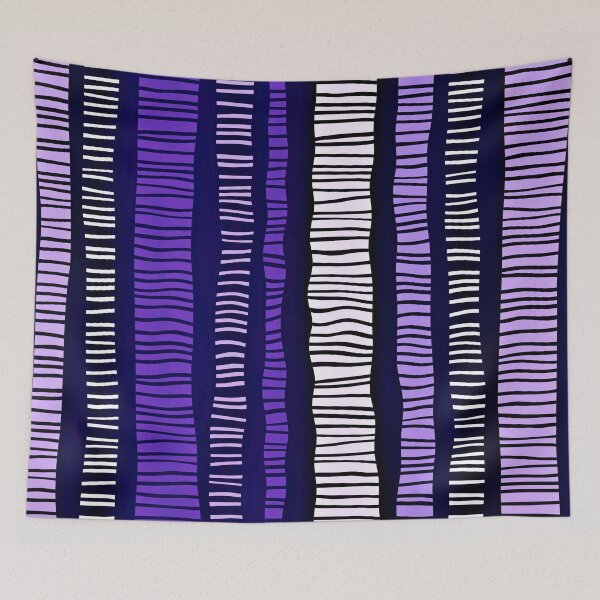Item preview, Lilac, White And Purple Abstract Line Art Pattern designed and sold by DEC02.
