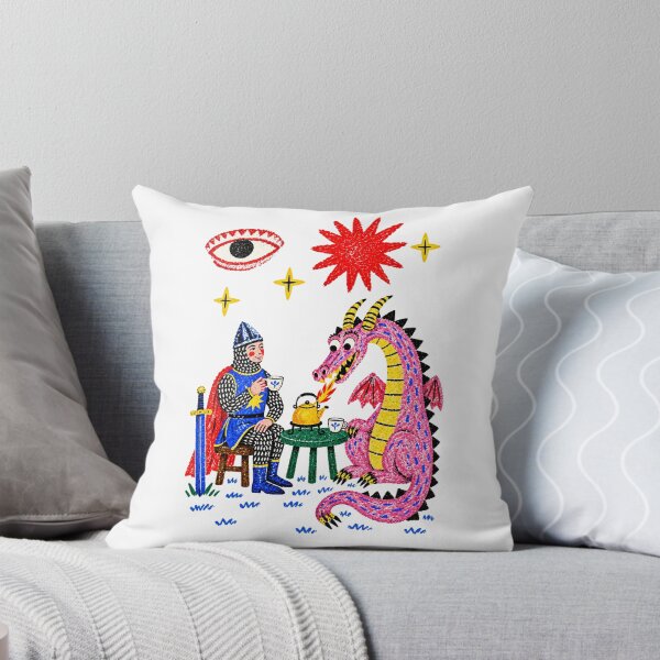 Item preview, Pink Dragon Knight Tea Party Whimsical Fantasy designed and sold by Ladicreatis.