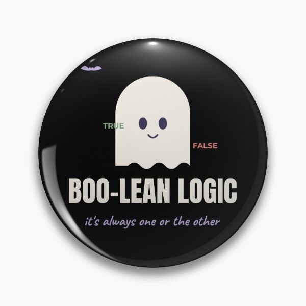 Artikelvorschau, Boo-lean Logik Lustiges Halloween Mathe CS Wortspiel entworfen und verkauft von The Cozy Design Studio.