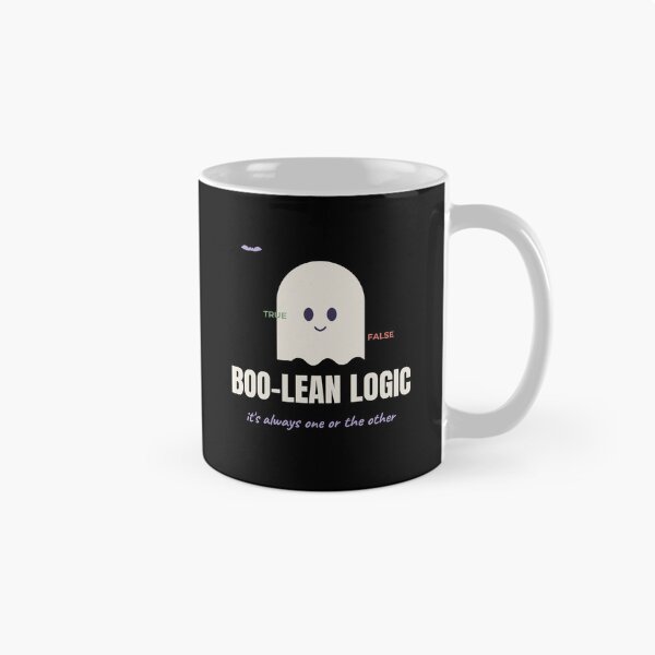 Item preview, Boo-lean Logic Funny Halloween Math CS Pun designed and sold by The Cozy Design Studio.