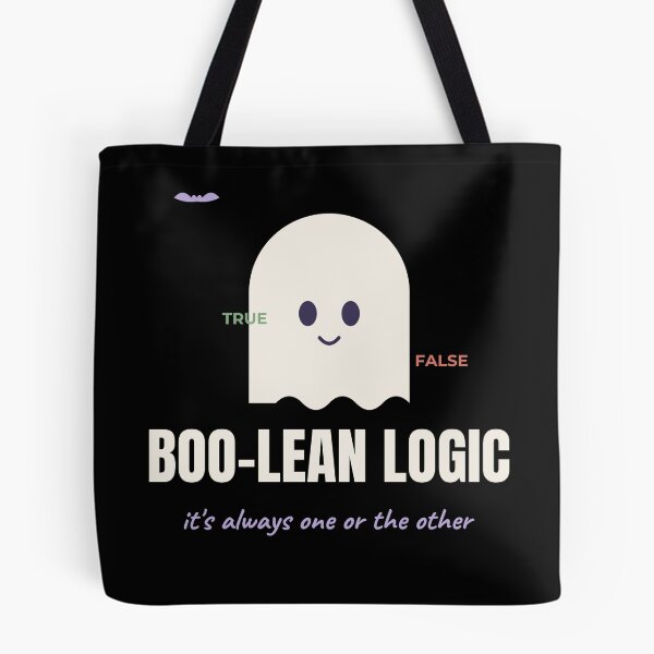 Item preview, Boo-lean Logic Funny Halloween Math CS Pun designed and sold by The Cozy Design Studio.