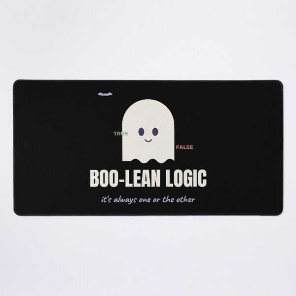 Item preview, Boo-lean Logic Funny Halloween Math CS Pun designed and sold by The Cozy Design Studio.