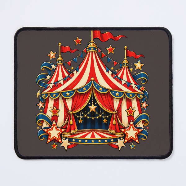 Item preview, Vintage Circus Tent Carnival Big Top Red Stars designed and sold by Chic  Artistry.