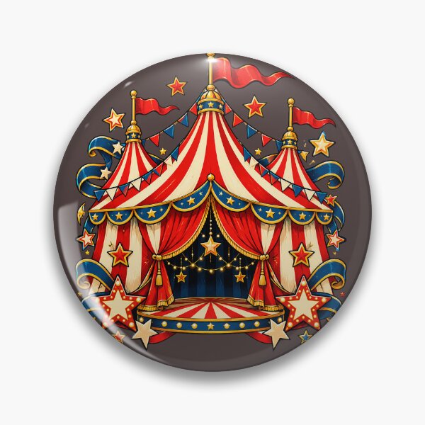 Item preview, Vintage Circus Tent Carnival Big Top Red Stars designed and sold by Chic  Artistry.