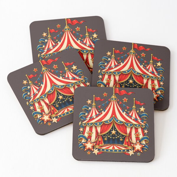 Item preview, Vintage Circus Tent Carnival Big Top Red Stars designed and sold by Chic  Artistry.