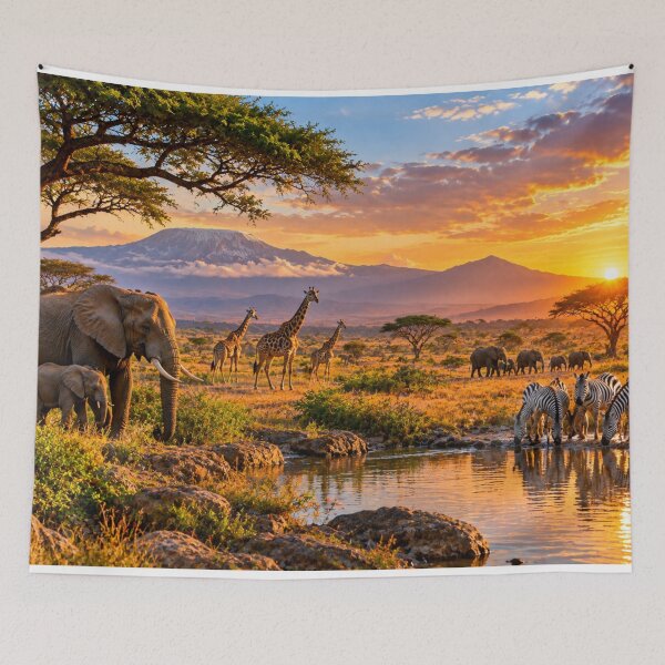 Item preview, African Safari Sunset designed and sold by DreamPrint Collective.