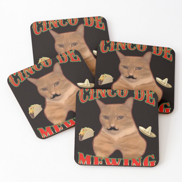 Item preview, Cinco De Mewing Cat Mustache Festive  designed and sold by CatiaStudio.