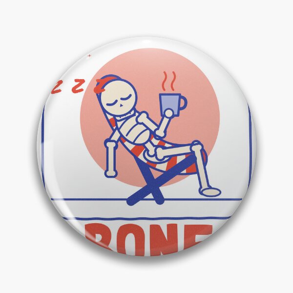 Artikelvorschau, Bone Tired Skeleton Riso Funny Sleepy entworfen und verkauft von somebasic.