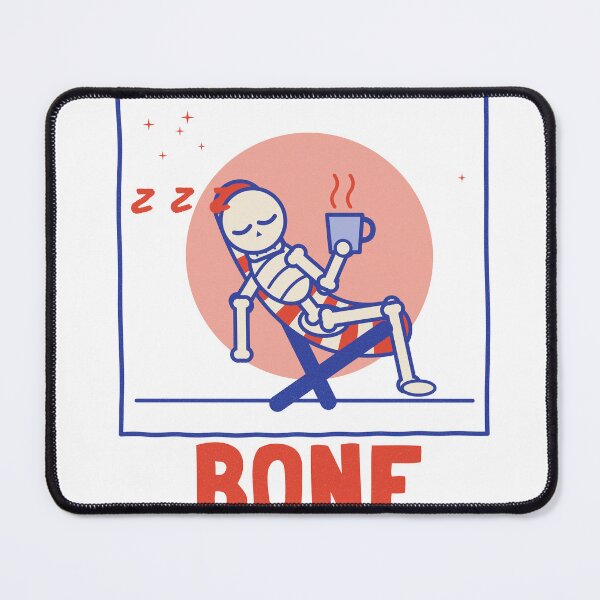 Artikelvorschau, Bone Tired Skeleton Riso Funny Sleepy entworfen und verkauft von somebasic.