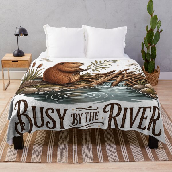 Artikelvorschau, Lebendige Umgebung am Fluss Beaver Dam, Waldlandschaft, Natur, Cottagecore-Design entworfen und verkauft von inkoutninja.