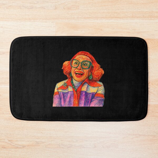 Item preview, Colorful Oil Pastel Elderly Lady Portrait Bright Fashion Art designed and sold by Nongix4fPhu.