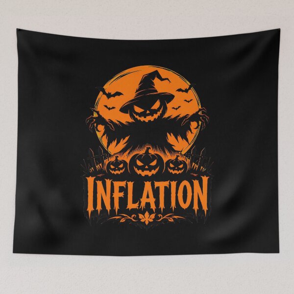 Item preview, Halloween Inflation Pumpkin Face Funny Economic Statement designed and sold by PaletteArc.