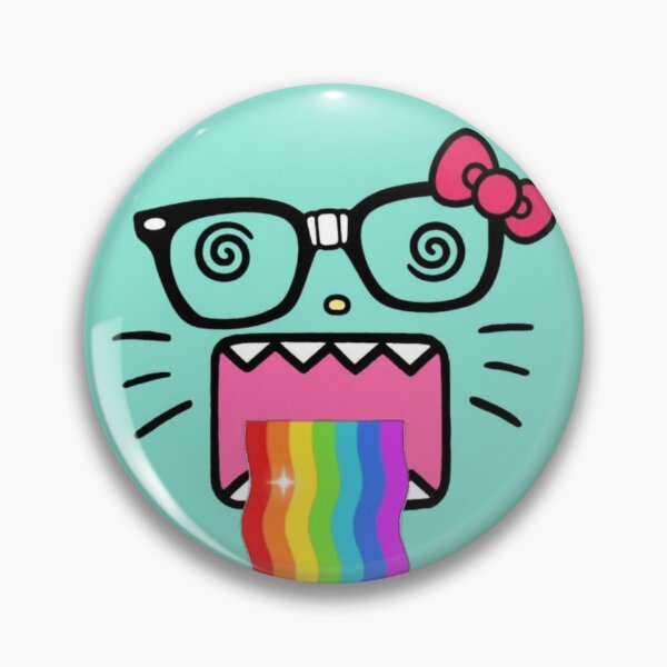 Item preview, Crazy Nerd Kitty Sticker Design designed and sold by StickkEmUpp.