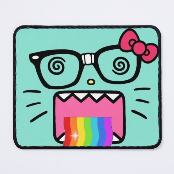 Item preview, Crazy Nerd Kitty Sticker Design designed and sold by StickkEmUpp.