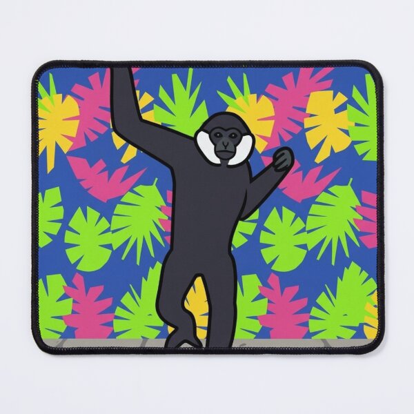 Item preview, Cute Dancing Black Gibbon Tropical Neon Leaves Pop Art designed and sold by EllDAV777.