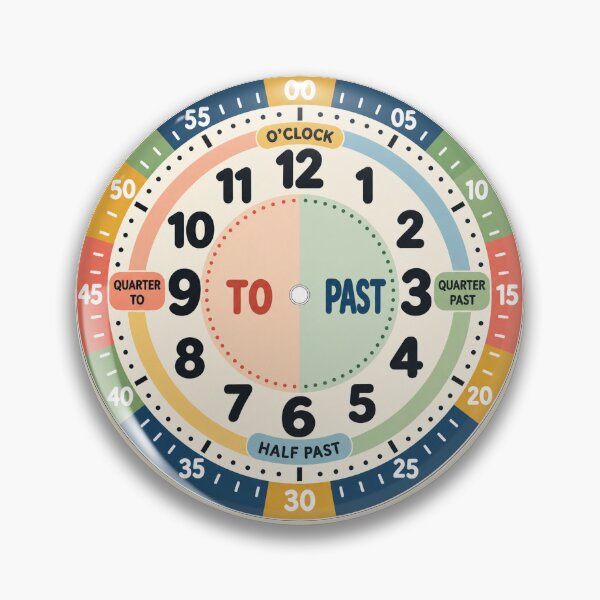Item preview, Time Made Simple – Educational Learning Wall Clock designed and sold by astersgraphics.