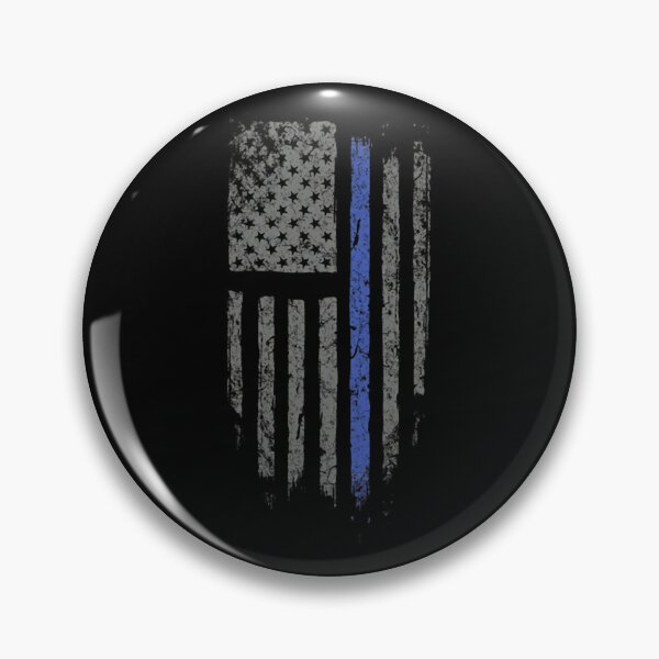 Artikelvorschau, Abgenutztes patriotisches Thin Blue Line Flaggenemblem entworfen und verkauft von RobbieWild48.